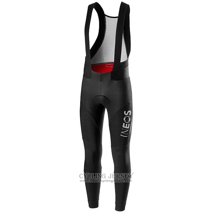 2020 Cycling Jersey Ineos Black Gray Long Sleeve And Bib Tight